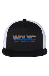 WOLXC Cross Country Camp White Mesh Five-Panel Trucker Cap