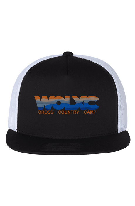 WOLXC Cross Country Camp White Mesh Five-Panel Trucker Cap