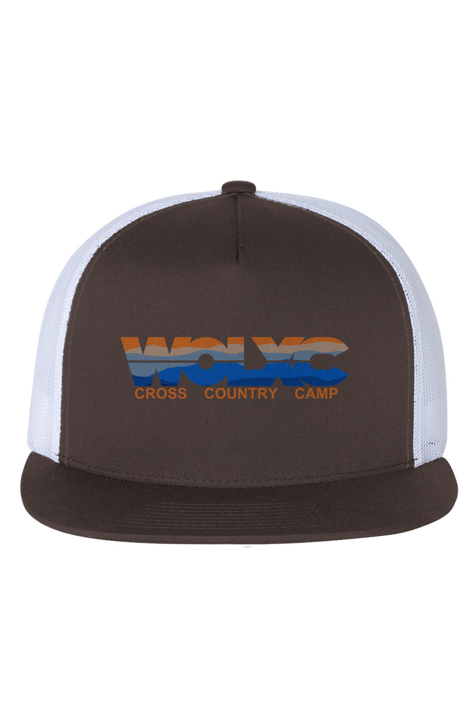 WOLXC Cross Country Camp White Mesh Five-Panel Trucker Cap