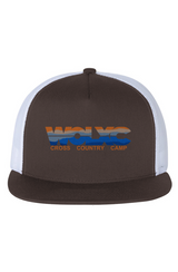 WOLXC Cross Country Camp White Mesh Five-Panel Trucker Cap