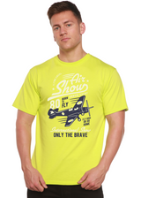 Air Show Men's Bamboo Viscose/Organic Cotton Short Sleeve Graphic T-Shirt