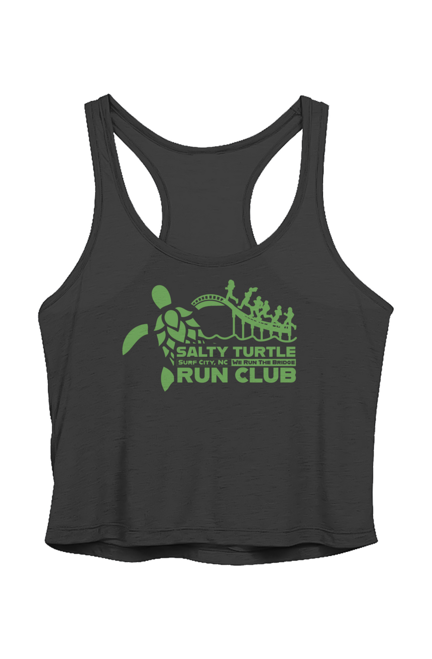 Ladies' Sheer Cropped Racer Tank