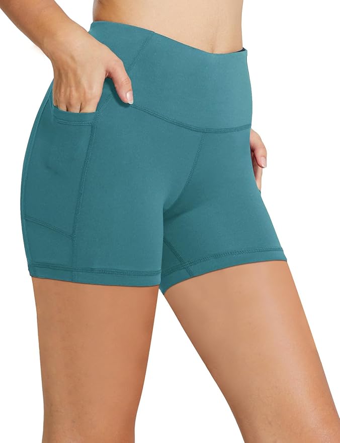 baleaf Women's 8"/ 5"/ 3" Biker Shorts High Waist Yoga Workout Gym Running Volleyball Spandex Shorts with Pockets