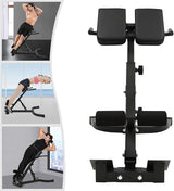 Roman Chair, Hyperextension Bench Roman Chair Adjustable Back Extension Machine Lower Back Exercise Equipment Multi-Functional Workout Bench for Home Gym Full Body Abs Glutes Core Muscles