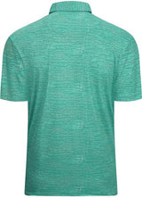 Esabel.C Jacquard Golf Shirts for Men Moisture Wicking Short Sleeve Performance Dry Fit Active Mens Polo Shirts