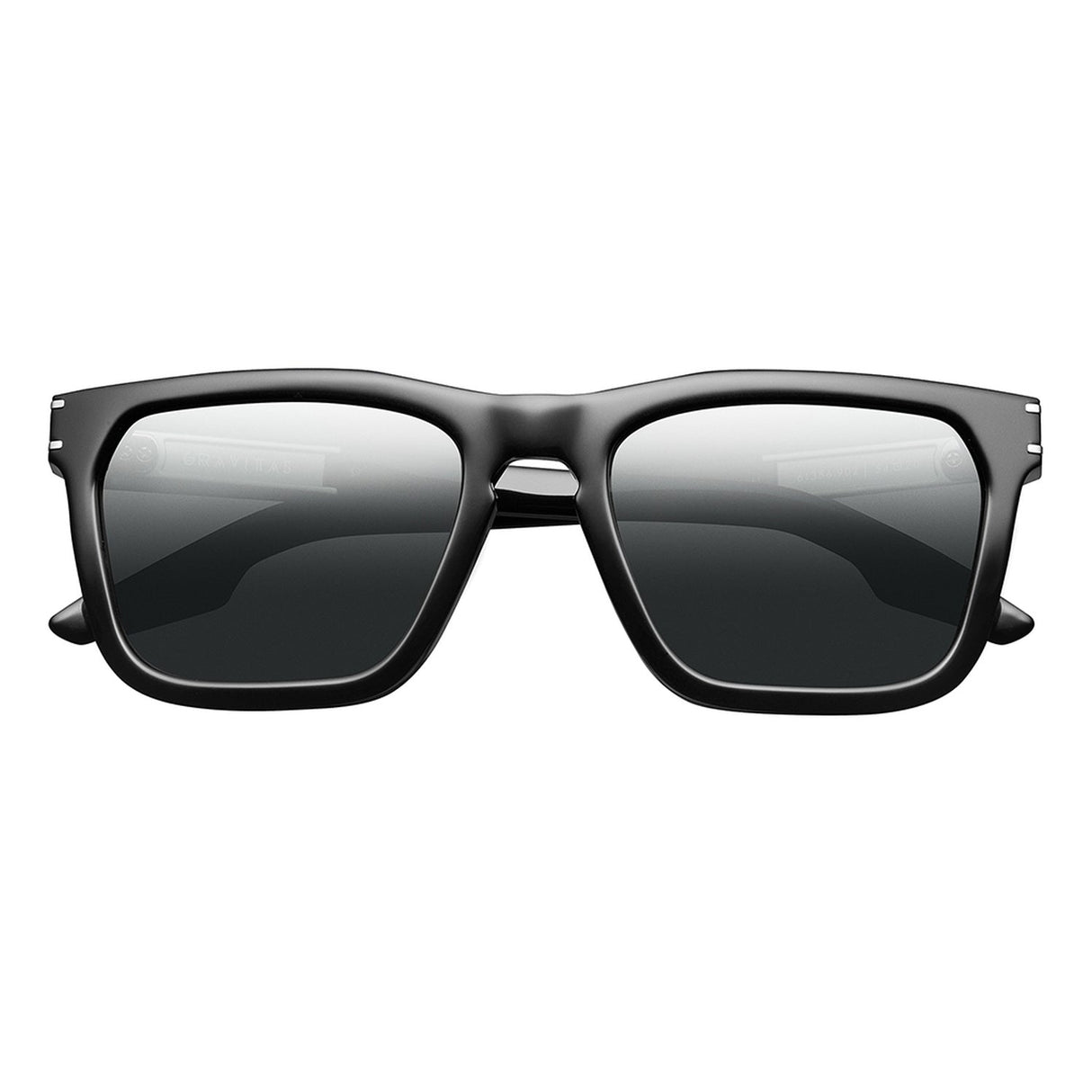 Gravitas:  Polished Black - Brushed Aluminum / Grey AR Lens