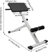 Roman Chair, Hyperextension Bench Roman Chair Adjustable Back Extension Machine Lower Back Exercise Equipment Multi-Functional Workout Bench for Home Gym Full Body Abs Glutes Core Muscles