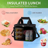 iknoe Insulated Lunch Bag, Foldable 8.5L Cooler Bag for Men & Women, Leakproof Thermal Design, Great for Office, Picnic, Travel, Lunch Box, Black
