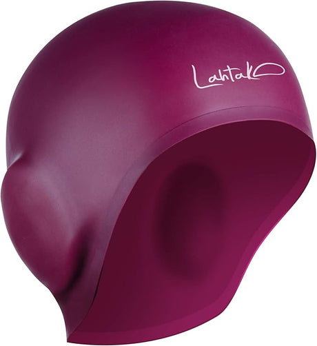 3D Swim Caps - Ear Protection Swimming Cap for Women & Men - Silicone, Waterproof - Fits Long & Short Hair - Adult & Youth