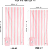 Dock & Bay Quick Drying Towel - for Sports & Gym - Compact, Lightweight - 100% Recycled - Includes Bag - Cabana - Malibu Pink, Medium (130x70cm, 51x27)