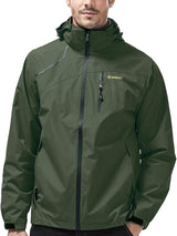 Mens Lightweight Waterproof Jacket Windproof Rain Hooded jackets for Running Hiking Cycling Travel M-7XL