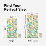 Dock & Bay Beach Towel - Quick Dry, Sand Free - Compact, Lightweight - 100% Recycled - Includes Bag - Tropicana Treat - Large (160x90cm, 63x35)
