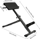 Roman Chair, Hyperextension Bench Roman Chair Adjustable Back Extension Machine Lower Back Exercise Equipment Multi-Functional Workout Bench for Home Gym Full Body Abs Glutes Core Muscles