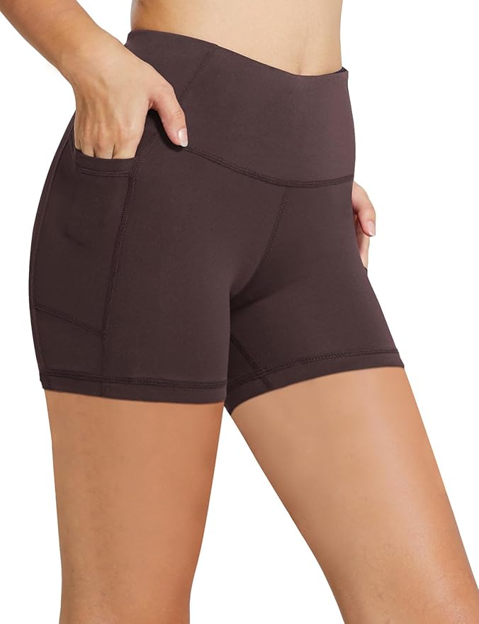baleaf Women's 8"/ 5"/ 3" Biker Shorts High Waist Yoga Workout Gym Running Volleyball Spandex Shorts with Pockets