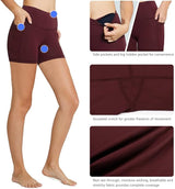 baleaf Women's 8"/ 5"/ 3" Biker Shorts High Waist Yoga Workout Gym Running Volleyball Spandex Shorts with Pockets