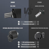 SNODE AD80 Drop Proof 80 lbs Adjustable Dumbbell Set -Adjustable Weights with Cast Iron Plates and Cradle, Knurled Handle, Fast Adjust, Compact Home Gym Equipment for Bench & Press