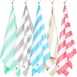 Dock & Bay Beach Towel - Quick Dry, Sand Free - Compact, Lightweight - 100% Recycled - Includes Bag - Cabana Light - Tulum Blue - Large (160x90cm, 63x35)