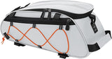 MOSISO Bike Rack Bag with 2 Removable Panniers, Waterproof Bike Trunk Cooler Storage Handbag Insulated Bicycle Rear Seat Pouch, Bicycle Storage Saddle Shoulder Bag Cycling Luggage Pouch, Silver