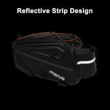 MOSISO Bike Rack Bag, Waterproof Bike Rear Rack Handbag Bicycle Trunk Bag, 14L EVA Mountain Bicycle Rear Seat Storage Saddle Pouch Cycling Luggage Pouch with Shoulder Strap, Orange