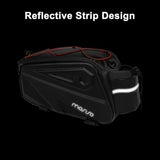 MOSISO Bike Rack Bag, Waterproof Bike Rear Rack Handbag Bicycle Trunk Bag, 14L EVA Mountain Bicycle Rear Seat Storage Saddle Pouch Cycling Luggage Pouch with Shoulder Strap, Red