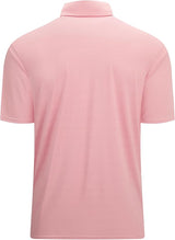 Esabel.C Jacquard Golf Shirts for Men Moisture Wicking Short Sleeve Performance Dry Fit Active Mens Polo Shirts