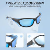 KastKing Hiwassee Polarized Sport Sunglasses for Men and Women, Wrap Sunglasses for Fishing Cycling and Running,UV Protection