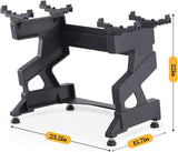 SNODE AD80 Drop Proof 80 lbs Adjustable Dumbbell Set -Adjustable Weights with Cast Iron Plates and Cradle, Knurled Handle, Fast Adjust, Compact Home Gym Equipment for Bench & Press