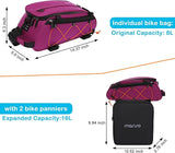 MOSISO Bike Rack Bag with 2 Removable Panniers, Waterproof Bike Trunk Cooler Storage Handbag Insulated Bicycle Rear Seat Pouch, Bicycle Storage Saddle Shoulder Bag Cycling Luggage Pouch, Rose Red