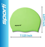 Sporti Silicone Swim Cap for Kids, Unisex Youth Swimming Cap, Protection Bathing Caps for Your Children, Aged 2-10