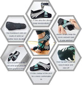 ABIRAM Yoga Socks Toeless Non-Slip Grips & Straps, for Pilates, Barre, Ballet, Bikram, Workout for Women