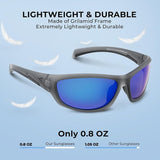 KastKing Hiwassee Polarized Sport Sunglasses for Men and Women, Wrap Sunglasses for Fishing Cycling and Running,UV Protection