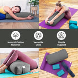 Sol Living Yoga Bolster Pillow Rectangular Meditation Cushion Cotton Meditation Accessories for Restorative Yoga Meditation Pillow Yoga Pillow Firm Body Pillow Bolster Pillow for Legs Removable Cover