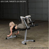 Body-Solid Powerline Leg Curl and Extension Machine - Ideal for Quad and Hamstring Workouts, Home Gym Equipment, Leg Workout Machine with Bench for Leg Extension and Curl