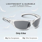 KastKing Hiwassee Polarized Sport Sunglasses for Men and Women, Wrap Sunglasses for Fishing Cycling and Running,UV Protection