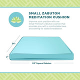 Bean Products Meditation Cushion - Zabuton Meditation Pillows for Sitting on Floor, Yoga Cushion, Cotton Yoga Pillow, Zen Kneeling Prayer Pad- Made in USA - Standard 24x24x2, Earth