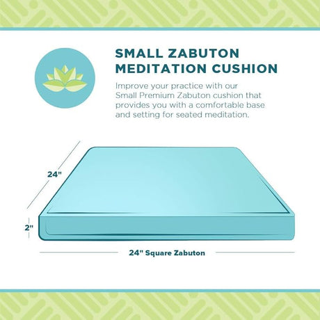 Bean Products Meditation Cushion - Zabuton Meditation Pillows for Sitting on Floor, Yoga Cushion, Cotton Yoga Pillow, Zen Kneeling Prayer Pad- Made in USA - Standard 24x24x2, Earth