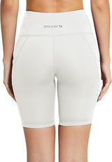 baleaf Women's 8"/ 5"/ 3" Biker Shorts High Waist Yoga Workout Gym Running Volleyball Spandex Shorts with Pockets