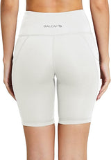 baleaf Women's 8"/ 5"/ 3" Biker Shorts High Waist Yoga Workout Gym Running Volleyball Spandex Shorts with Pockets