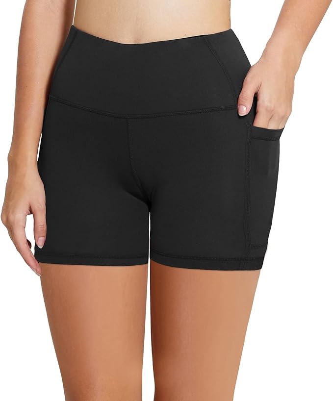 baleaf Women's 8"/ 5"/ 3" Biker Shorts High Waist Yoga Workout Gym Running Volleyball Spandex Shorts with Pockets