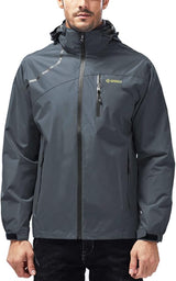 Mens Lightweight Waterproof Jacket Windproof Rain Hooded jackets for Running Hiking Cycling Travel M-7XL