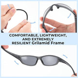 KastKing Hiwassee Polarized Sport Sunglasses for Men and Women, Wrap Sunglasses for Fishing Cycling and Running,UV Protection