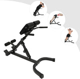 Multi-functional Bench Adjustable Design, Hyper Back Extension Roman Chair with Foldable Storage Design, Ab Sit up Bench for Slimming, Fat-Burning, Strength Training