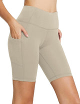 baleaf Women's 8"/ 5"/ 3" Biker Shorts High Waist Yoga Workout Gym Running Volleyball Spandex Shorts with Pockets