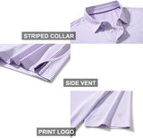 Men's Golf Polo Shirts Short Sleeve Striped Performance Moisture Wicking Dry Fit Golf Shirts for Men