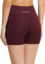 baleaf Women's 8"/ 5"/ 3" Biker Shorts High Waist Yoga Workout Gym Running Volleyball Spandex Shorts with Pockets