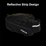 MOSISO Bike Rack Bag, Waterproof Bike Rear Rack Handbag Bicycle Trunk Bag, 14L EVA Mountain Bicycle Rear Seat Storage Saddle Pouch Cycling Luggage Pouch with Shoulder Strap, Yellow