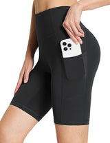 baleaf Women's 8"/ 5"/ 3" Biker Shorts High Waist Yoga Workout Gym Running Volleyball Spandex Shorts with Pockets