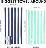 Dock & Bay Beach Towel - Quick Dry, Sand Free - Compact, Lightweight - 100% Recycled - Includes Bag - Cabana Light - Bora Bora Beige - Large (160x90cm, 63x35)