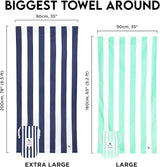 Dock & Bay Beach Towel - Quick Dry, Sand Free - Compact, Lightweight - 100% Recycled - Includes Bag - Cabana Light - Malibu Pink - Large (160x90cm, 63x35)
