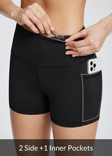 baleaf Women's 8"/ 5"/ 3" Biker Shorts High Waist Yoga Workout Gym Running Volleyball Spandex Shorts with Pockets